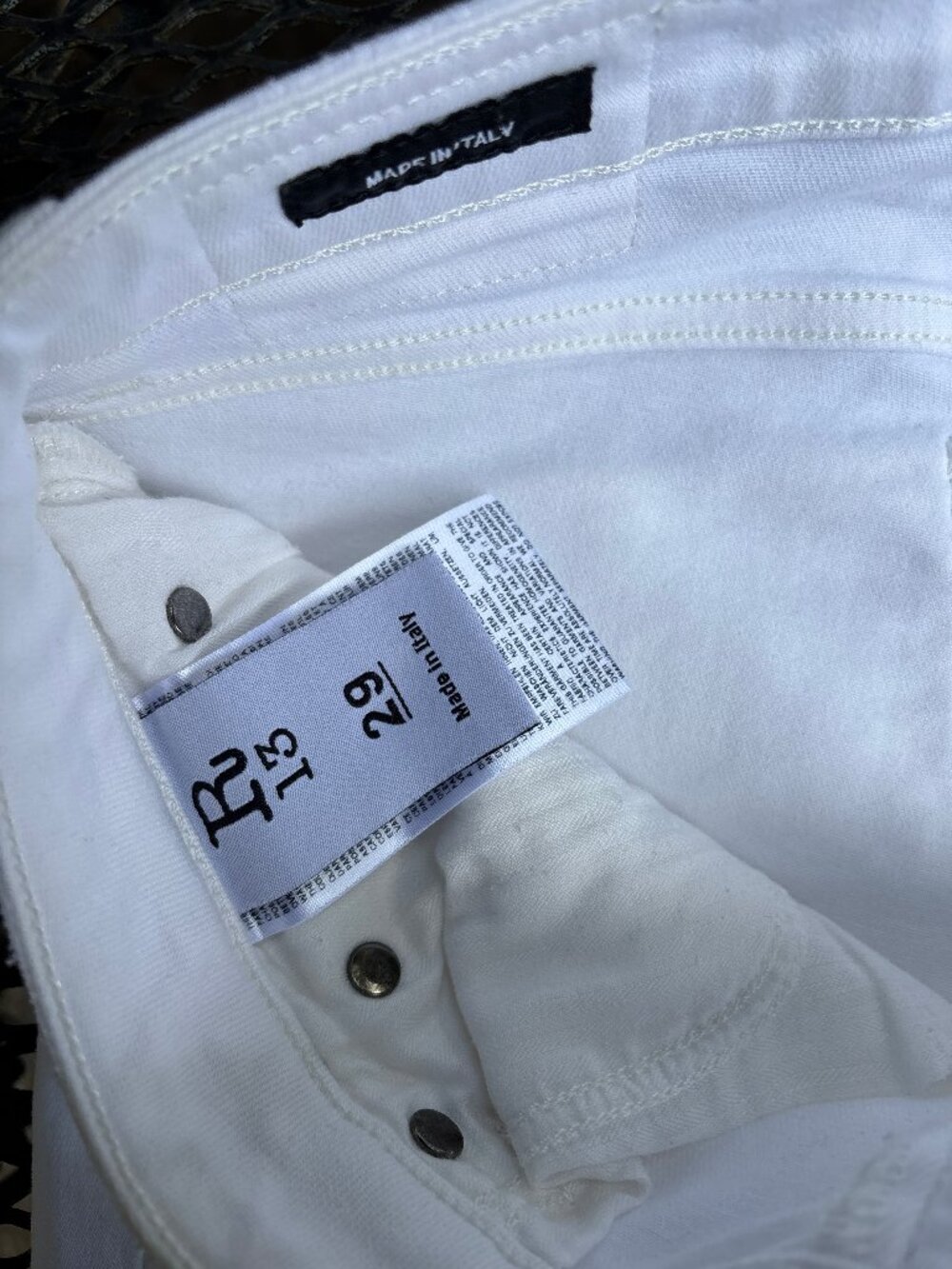 R13 Jenny Mid Rise Skinny Jeans – Size 29 – White Distressed - Picture 14 of 16